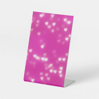 Signe De Table coeur rose mignon