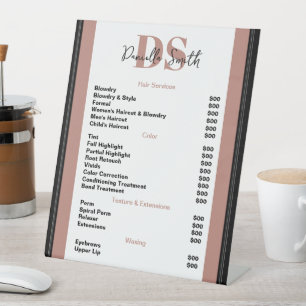 Signe De Table Coiffeur Moderne Minimaliste