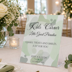 Signe De Table Coin organique géométrique pour mariage coin enfan