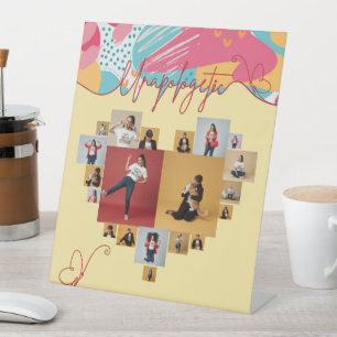 Signe De Table Collage photo féminin personnalisé sans concession