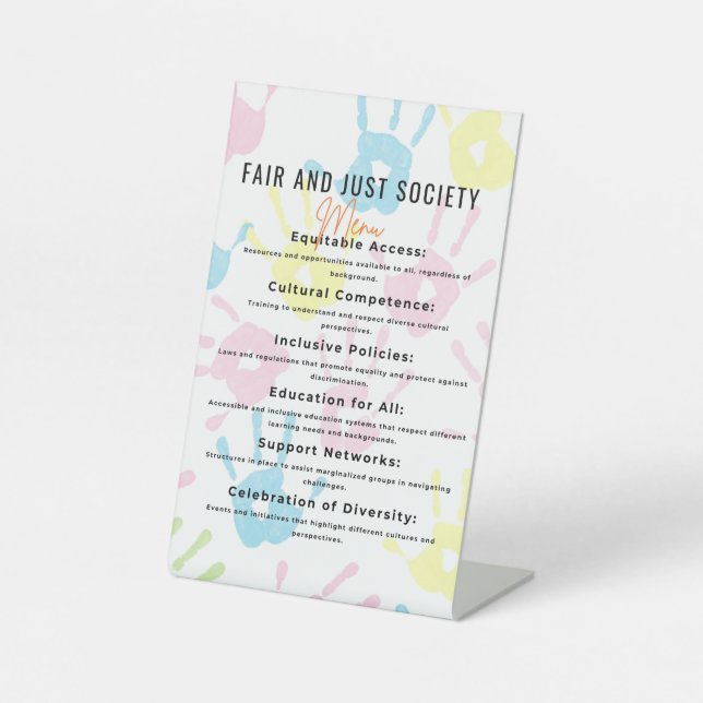 Signe De Table Collectivité inclusive pour l'équité et le foie (Recto)