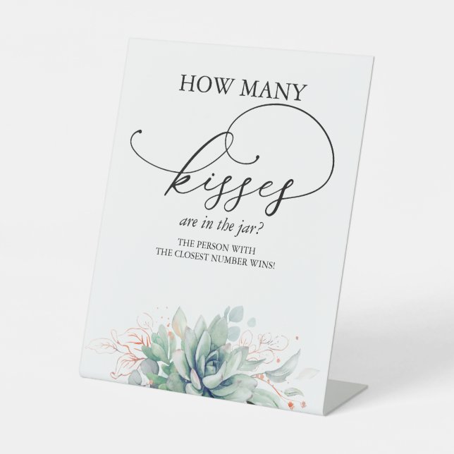 Signe De Table Combien de baisers sont dans le bocal? (Recto)