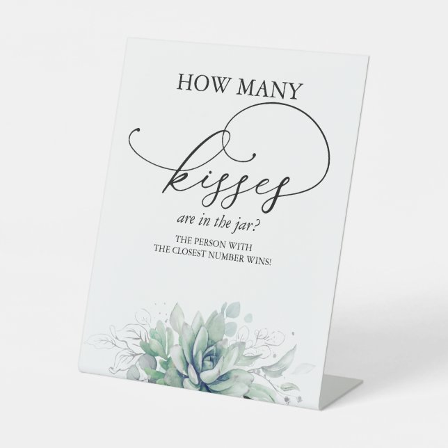 Signe De Table Combien de baisers sont dans le bocal? (Recto)