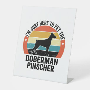 Signe De Table Conception de chemise pour amateur de chien Doberm