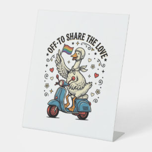 Signe De Table Conception de chemise vintage Funny Goose Scooter