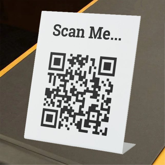 Signe De Table Conception de code QR (Créateur téléchargé)