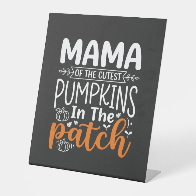 Signe De Table Conception de Halloween Mama Pumpkins Patch_1 (Recto)