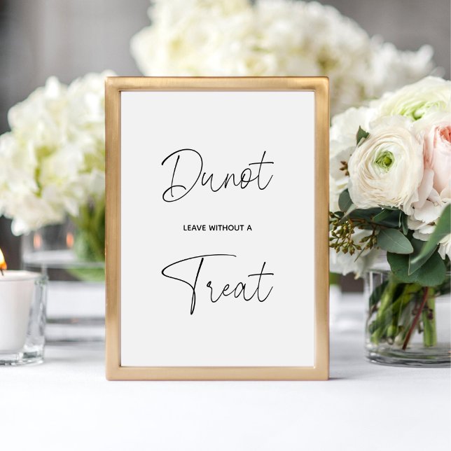 Signe De Table Congé De Donut Moderne Sans Traite Mariage (Créateur téléchargé)