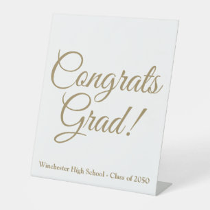 Signe De Table Congrats Grad'or classe année élégante