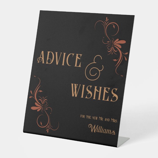 Signe De Table Conseil et souhaits en cuivre gothique Whimsigoth  (Recto)