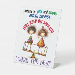 SIGNE DE TABLE CONTINUEZ À SOURIR