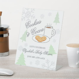 Signe De Table Cookies & Cocoa Baby Shower