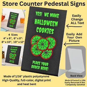 Signe De Table Cookies d'Halloween entièrement modifiables pour l