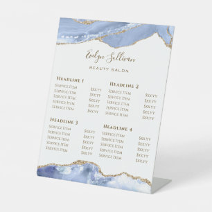 Signe De Table Cornflower Blue Agate Beauté Salon Tarifs