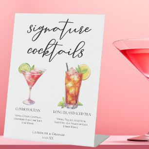 Signe De Table Cosmopolite Long Island Signature Cocktails Menu