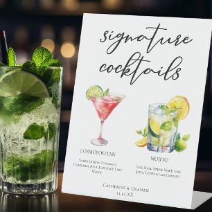 Signe De Table Cosmopolite Mojito Signature Cocktails Menu