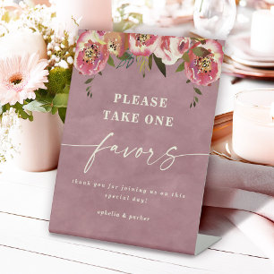 Signe De Table Cottagecore Ophelia Faveurs de fête Dusty Pink Flo