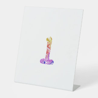 Signe De Table Couleur Artistique Vibrante Marbrée Numéro 1