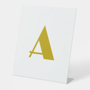 Signe De Table Couleur or Personnalisé Monogramme Lettre initiale