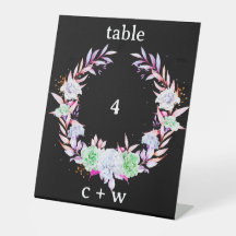 Couronne de fleurs sauvages rustique pour numéro d