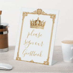 Signe De Table Couronne royale en or Élégante
