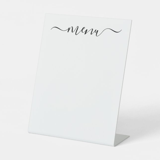 Signe De Table Créez votre propre blanc entièrement Customisé (Recto)