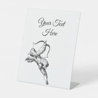 Signe De Table Cupidon et Ange de l'Amour Vintage Flèche