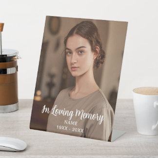 Signe De Table Custom Photo Personalized Memorial Tribute Funeral