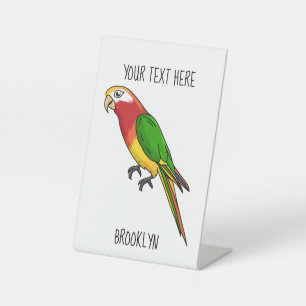Signe De Table Cute happy parrot