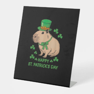 Signe De Table Cute Irish Capybara Leprechaun Bonne St Patrick