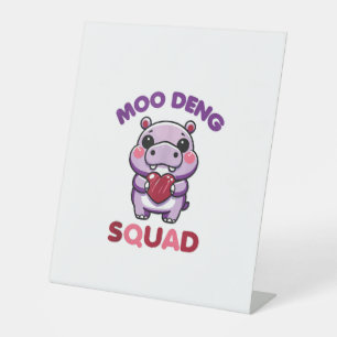 Signe De Table Cute Moo Deng Squad Baby Hippo Débardeur