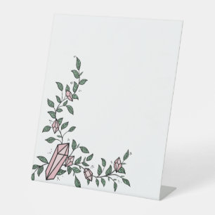 Signe De Table Cute tendance Fleur Vine rose Gem Cristal