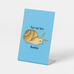 Signe De Table Cute yellow snail cartoon