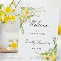 Daffodil Floral 90e fête d'anniversaire Bienvenue