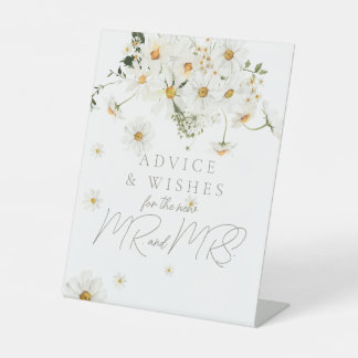 Signe De Table Daisy Boho Fleur sauvage moderne Conseil nuptial j