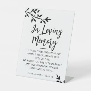 Signe De Table Dans le Mariage de mémoire aimer personnalisé
