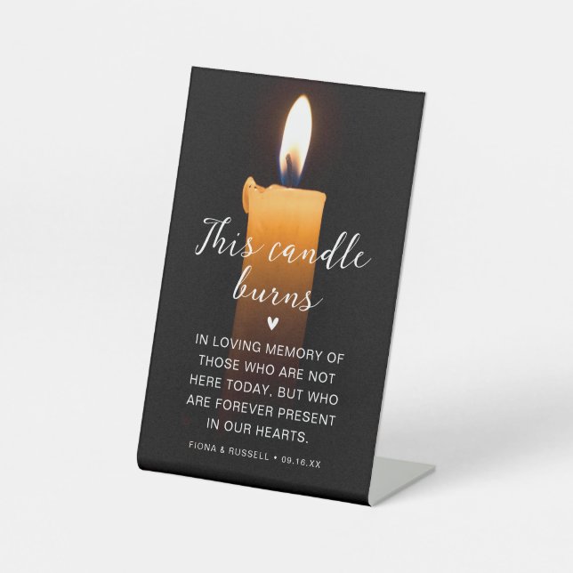 Signe De Table Dans le Mariage de mémoire aimer personnalisé (Recto)