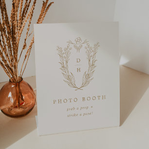 Signe De Table DAPHNE Elegant Crème or Boho Mariage Photo Booth