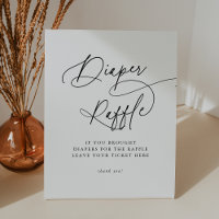 DARCY Simple Baby shower noir blanc Déchets Raffle