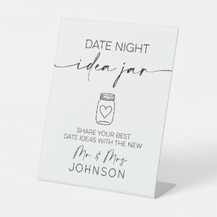 Signe De Table Date Nuit Idée Jar Mariage minimal