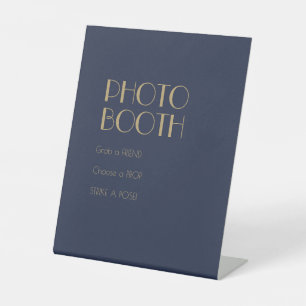 Signe De Table Déco type or   Booth photo Mariage Dark Navy