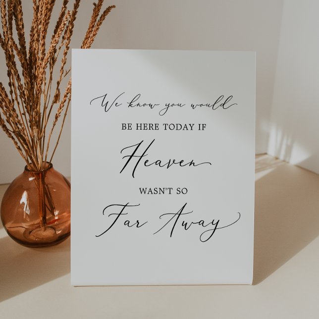 Signe De Table Délicat noir si le ciel n'était pas si loin (Créateur téléchargé)