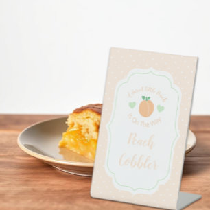 Signe De Table Délicieux gâteau pêche Élégant Baby Shower Peach C