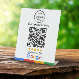 Signe De Table Demande d'avis Google avec enseigne à piédestal de