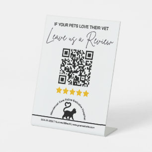 Signe De Table Demande d'avis sur le code QR de l'hôpital vétérin