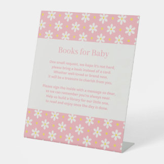 Signe De Table Demande de livre pour la fête prénatale de Daisy