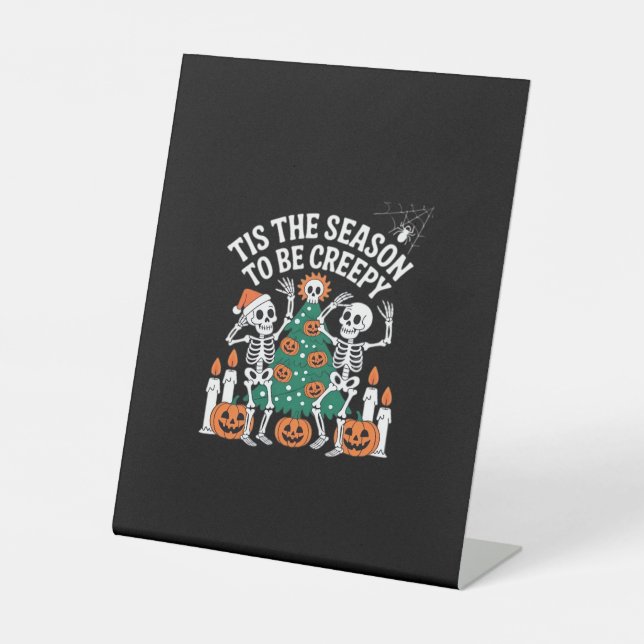 Signe De Table Déplaisant Funny Skeleton Halloween Éffrayant (Recto)