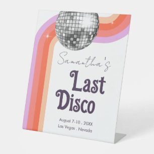 Signe De Table Dernière discothèque Rétro Bachelorette rose