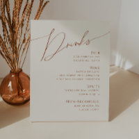 Désert de Whimsical | Menu Boissons Mariages beige