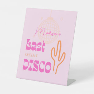 Signe De Table Desert Disco Bachelorette Party Rose & Orange
